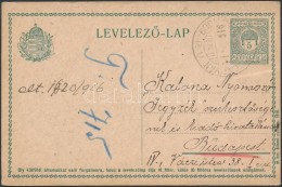 1916 Díjjegyes LevelezÅ‘lap BODAKAJTOR FELSÅSZENTIVÁN Pályaudvari Bélyegzéssel - Other & Unclassified
