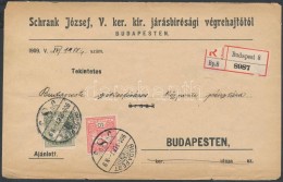 1911 Helyi Ajánlott Levél 16f Bérmentesítéssel - Sonstige & Ohne Zuordnung