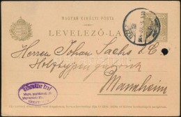1904 Futott Díjjegyes LevelezÅ‘lap Nagy Vízjelrészlettel / Used PS-card With Large Watermark... - Other & Unclassified