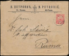 1902 Levél 'PMKB' Céglyukasztásos Bélyeggel 'Ó-STARA-PAZUA' - 'RUMA' - Other & Unclassified