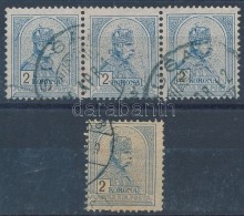 O 1904 2K + 2K Hármascsík / Stripe Of 3 (70.000+) 2 KülönbözÅ‘... - Sonstige & Ohne Zuordnung