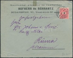 1896 5kr Levélen BUDAPEST / NYUGATI P.U.IV.pályaudvari Bélyegzéssel - Andere & Zonder Classificatie