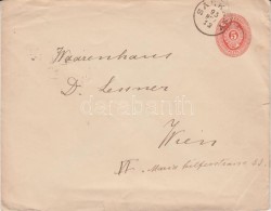 1895 Díjjegyes Boríték 'SÁRKÁNY' - 'WIEN' - Other & Unclassified