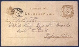 1894 Díjjegyes LevelezÅ‘lap 'SZABOLCS SZABOLCS M.' - 'NYIREGYHÁZA' - Sonstige & Ohne Zuordnung