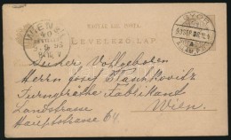 1893 Díjjegyes LevelezÅ‘lap 'GYÅR ÁLLAM P.U.' - 'WIEN' - Sonstige & Ohne Zuordnung