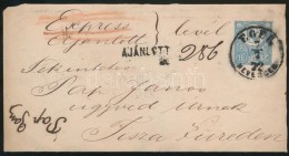 1872 10kr Díjjegyes Boríték Expressz Ajánlott ElÅ‘lapja / 10kr PS-cover Front Express... - Other & Unclassified