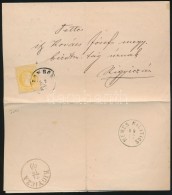 1869 2kr Sárga Nyomtatványon / 2kr Yellow On Printed Matter 'ZOMBOR' - 'NEMES MILITICS' - 'RIGYICZA' - Altri & Non Classificati