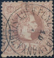 O 1867 50kr Felül Pici Elvékonyodás /  Thin Paper 'PÉNZUTALVÁNY / NAGY-SZEBEN' - Altri & Non Classificati