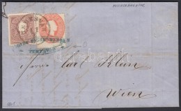 1861 1858 10kr II. + 1861 5kr Vegyes Bérmentesítés, Levélen (teljes Tartalommal) 5kr... - Sonstige & Ohne Zuordnung