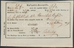 1859 Aufgabs Recepisse 'GÜSSING' - Other & Unclassified