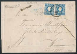 1858 2 X 15kr I. A Jobb Oldali Elfogazva (right Stamp With Shifted Perforation) + 10kr Hátoldalon / On The... - Other & Unclassified