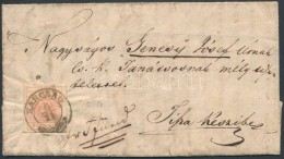 1857 3kr Levélen 'KARCZAG' - 'K. U. SZÁLLÁS' - 'SZARVAS' - 'MEZÅ-KÖVESD' - 'TISZA... - Sonstige & Ohne Zuordnung