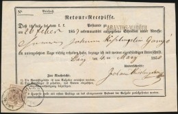 1853 6kr HP.III. Szép, óriási Szélek Tértivevényen / With Nice, Large... - Sonstige & Ohne Zuordnung