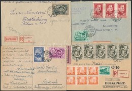 1951-1953 11 Db Küldemény Ötéves Terv Bélyeggel (ajánlott, Vegyes, Stb.) - Sonstige & Ohne Zuordnung