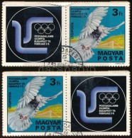 O 1975 Postagalamb- Olimpia 2x100 Db Bélyeg Jobb Ill. Bal Oldali Szelvénnyel Bündlikben (30.000) - Sonstige & Ohne Zuordnung