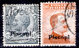 Italia-F01240b - Egeo - Piscopi 1921-22: Sassone N. 10,11 (o) Used - Privo Di Difetti Occulti - Ägäis (Piscopi)