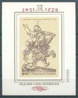 ** 1979 Festmény (XVIII)- Albrecht Dürer Vágott Blokk (7.000) - Sonstige & Ohne Zuordnung