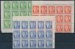 ** 1928 Szent István (I) Sor 15-ös ívsarki Tömbökben (22.500) / Mi 438-440 Sets In... - Andere & Zonder Classificatie