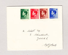 GB 12.5.1937 Brief Mit 4 Werte König Edward VIII - Storia Postale