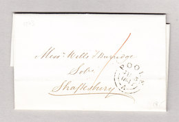 GB POOL 3.6.1843 Brief Mit Inhalt Nach Shaftesbury - ...-1840 Vorläufer