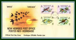 N. Hébrides FDC Oiseaux 1980 Birds - FDC