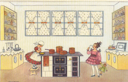 #BV1829    WOMANS IN  KITCHEN, COOKING, DOLL,   C.P.A. EPOCH REPRINT. - Koehler, Mela