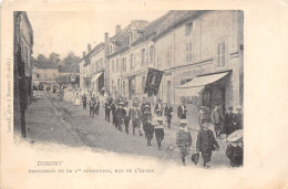 95-DOMONT- PROCESSION DE LA 1ER COMMUNION, RUE DE L'EGLISE - Domont