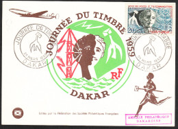 SENEGAL JOURNEE DU TIMBRE DAKAR 21 MARS 1959 ** - Lettres & Documents