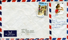 RWANDA 1991 2 COVERS  SEND To FRANCE. - Sonstige & Ohne Zuordnung