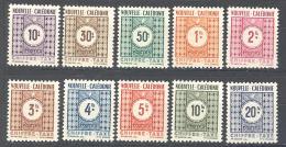 Nouvelle Caledonie: Yvert N°Taxe 39/48*; Cote 13.00€ - Timbres-taxe