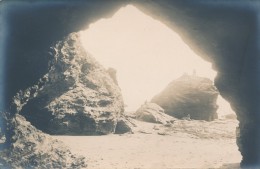 CPA 85 SION SUR L'OCEAN Carte-photo La Plage Sous Un Rocher - Saint Hilaire De Riez