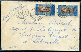 DAHOMEY - N° 94 (2) / LETTRE AVION DE COTONOU LE 19/5/1937 POUR LIBREVILLE, 1 Er VOL SENEGAL-CONGO - TB - Covers & Documents