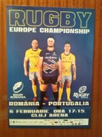 POSTER  - 2016- RUGBY -EUROPE CHAMPIONSHIP- ROMANIA - PORTUGAL (45x32 Cm) - Rugby