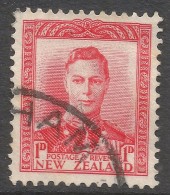 New Zealand. 1938 KGVI. 1d Red Used. SG 605 - Used Stamps