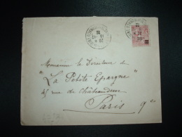 LETTRE Pour FRANCE LA PETITE EPARGNE TP 10 Surchargé 25c OBL.16-12-22 MONACO CONDAMINE - Storia Postale