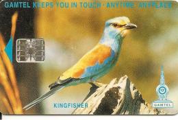 CARTE-PUCE-GAMBIE-SCHLUM--SC7-OISEAU KINGFISHER-V°N°Rge-C51148133-TBE - Gambia