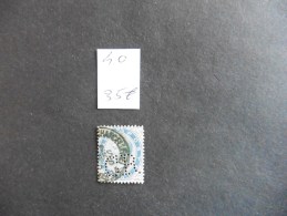 Belgique  :Perfins :timbre N° 40 Perforé   C R Oblitéré - Sin Clasificación