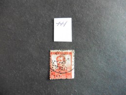 Belgique  :Perfins :timbre N° 111  Perforé  C R  Oblitéré - Sin Clasificación