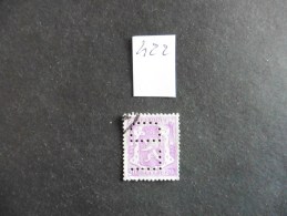 Belgique  :Perfins :timbre N° 422  Perforé   L D   Oblitéré - Unclassified