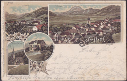 Gruss Aus Selzthal, Litho, 1897, Mailed, Creased Corner - Selzthal