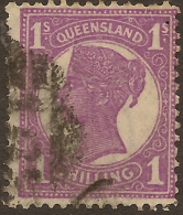 QUEENSLAND 1897 1/- Bright Mauve QV SG 253 U #VI376 - Used Stamps