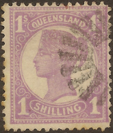 QUEENSLAND 1897 1/- Pale Mauve QV SG 251 U #VI375 - Gebraucht