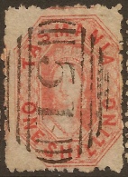 TASMANIA 1871 1/- Orange-red QV SG 141 U #VI532 - Gebruikt