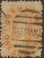 TASMANIA 1871 1/- Orange QV SG 141a U #VI533 - Oblitérés