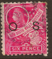 NSW 1888 6d QV OS SG O42 U #VI314 - Usados