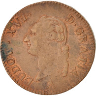 Monnaie, France, Louis XVI, Sol Ou Sou, Sol, 1781, Lille, TTB+, Cuivre - 1774-1791 Luigi XVI