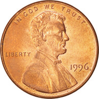 Monnaie, États-Unis, Lincoln Cent, Cent, 1996, U.S. Mint, Philadelphie, SPL - 1959-…: Lincoln, Memorial Reverse