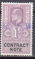 Great Britain - Edward VII Revenue : Contract Note - Fiscale Zegels