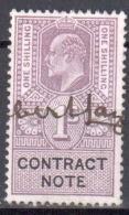 Great Britain - Edward VII Revenue : Contract Note - Revenue Stamps