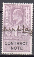 Great Britain - Edward VII Revenue : Contract Note - Fiscale Zegels